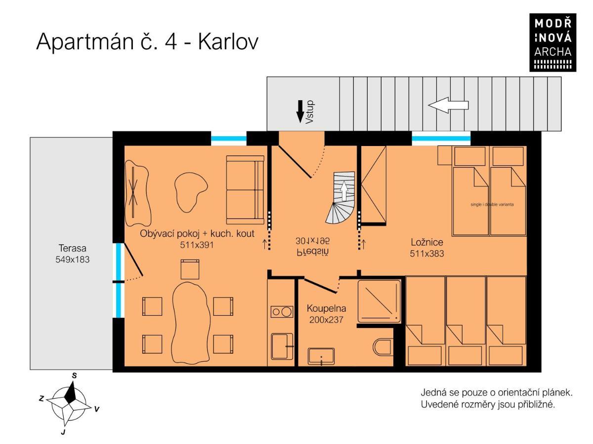 Apartmany Modrinova Archa S Privatni Saunou Vaclavov u Bruntalu Exterior foto