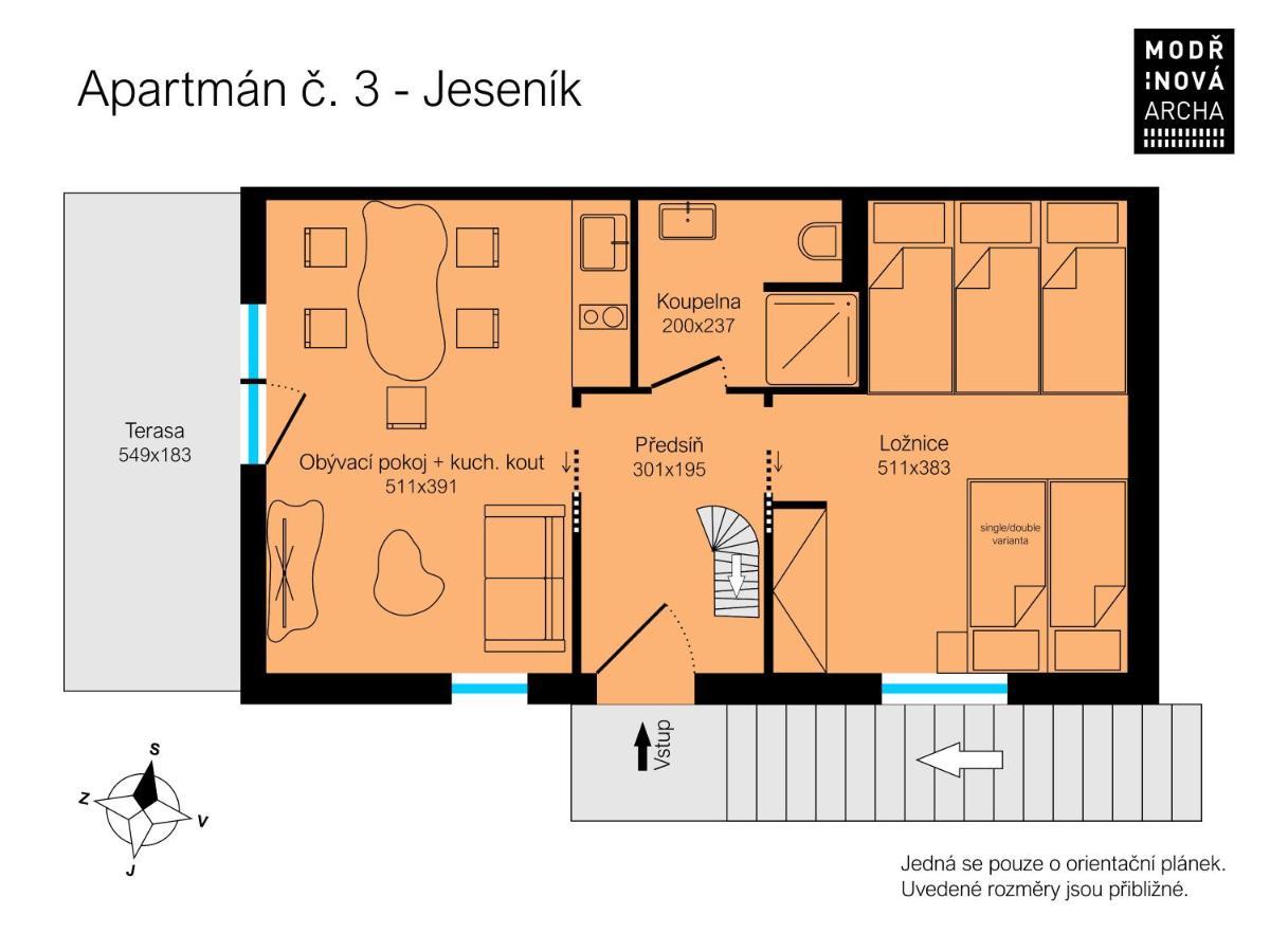Apartmany Modrinova Archa S Privatni Saunou Vaclavov u Bruntalu Exterior foto